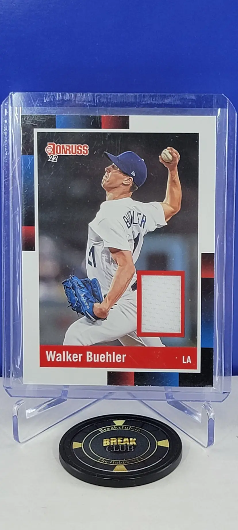 Walker Buehler 2022 Panini Donruss 1988 Retro Patch #R88M-WB Los Angeles Dodgers