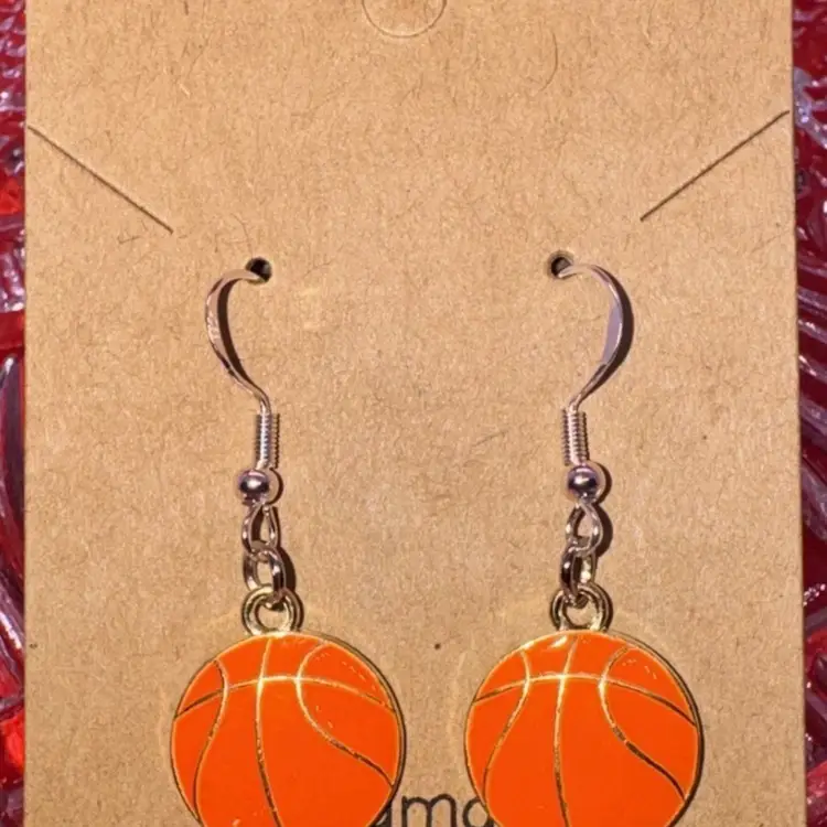 Basketball  Shaped Charm Handmade Dangle/Fishhook Earrings