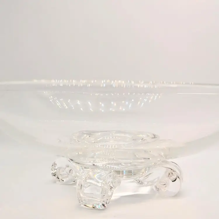 Vintage Steuben Glass Company Scroll Footed Bowl