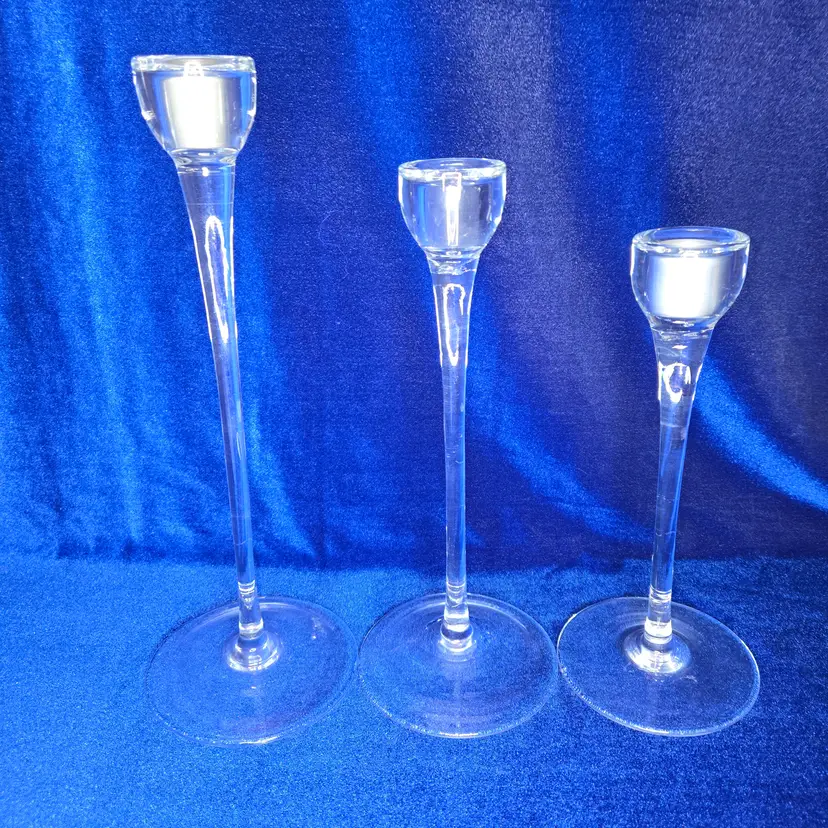 197  Contemporary Progressive Glass Candlesticks