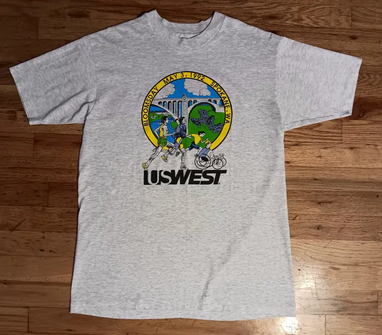 vintage single stitch Bloomsday Finisher t shirt US West 50/50 marathon running