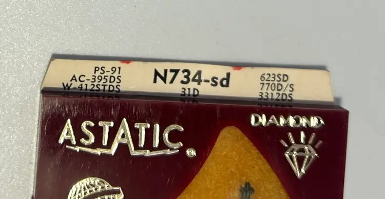 Vintage Astatic Diamond NOS Replacement Record Player Stylus/Needle N734-sd Tetrad
