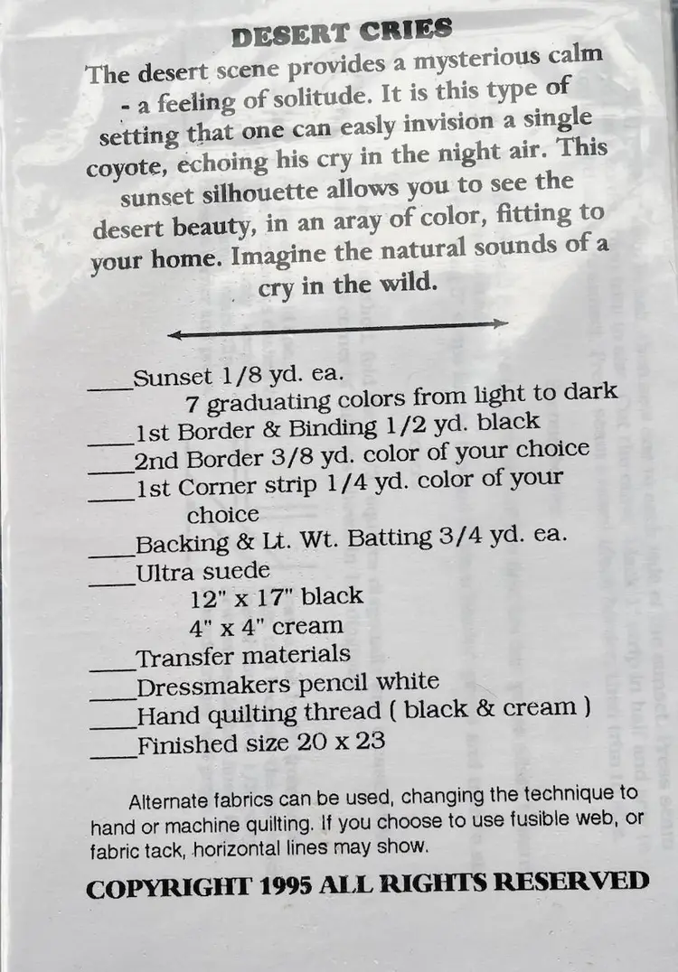 Sunset Silhouette Desert Cries 107 Design Kit