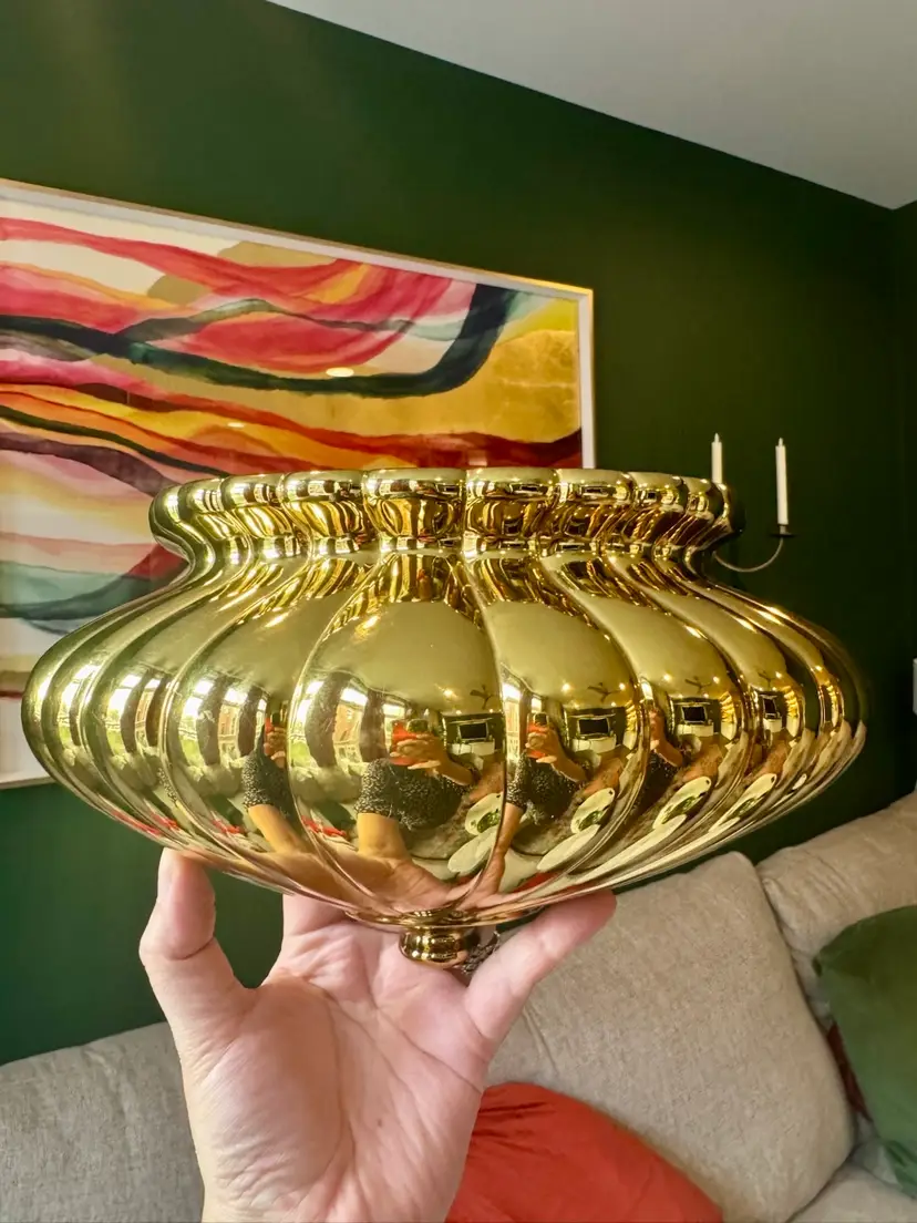 #05, 11x5”Vintage Home Interiors Gold Wall Sconce Pocket