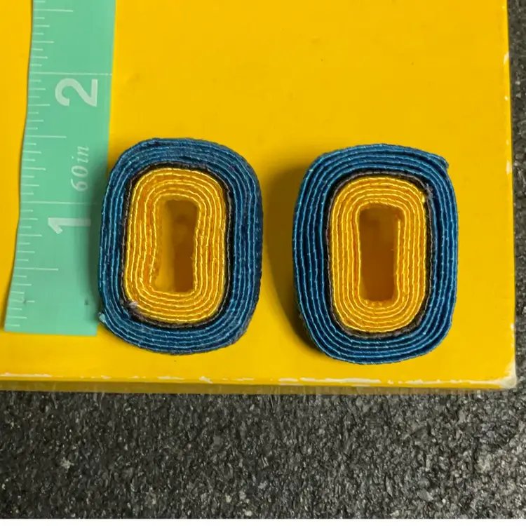 Blue And Yellow Spare 90s Earrings