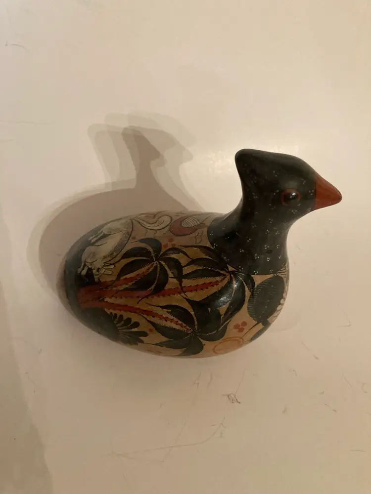Vintage Mexico Tonala Pottery Bird