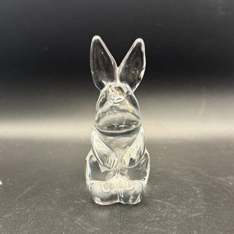 Vintage Clear Glass Rabbit Figurine/Paperweight