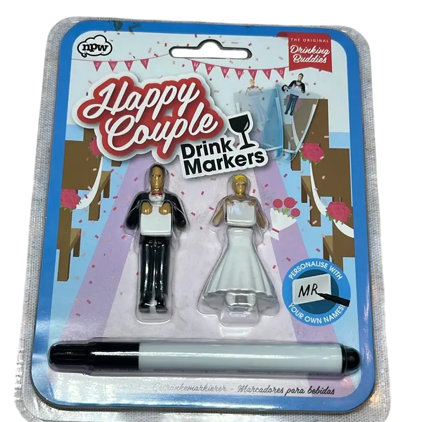 Drinking Buddies Happy Couple Drink Markers