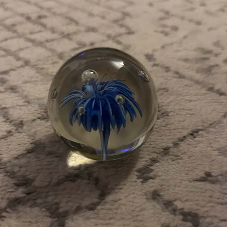 Blue Flower Paperweight - 2”