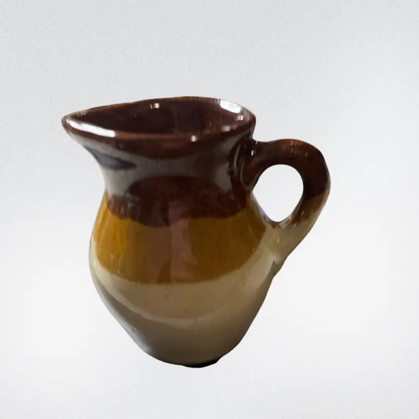 Small Brown Pottery Pitcher