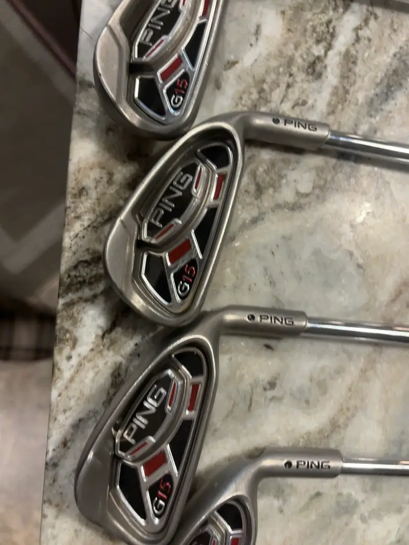 Ping G15 Iron Set 8 Clubs 4-9, W, U Regular Flex Steel Shaft