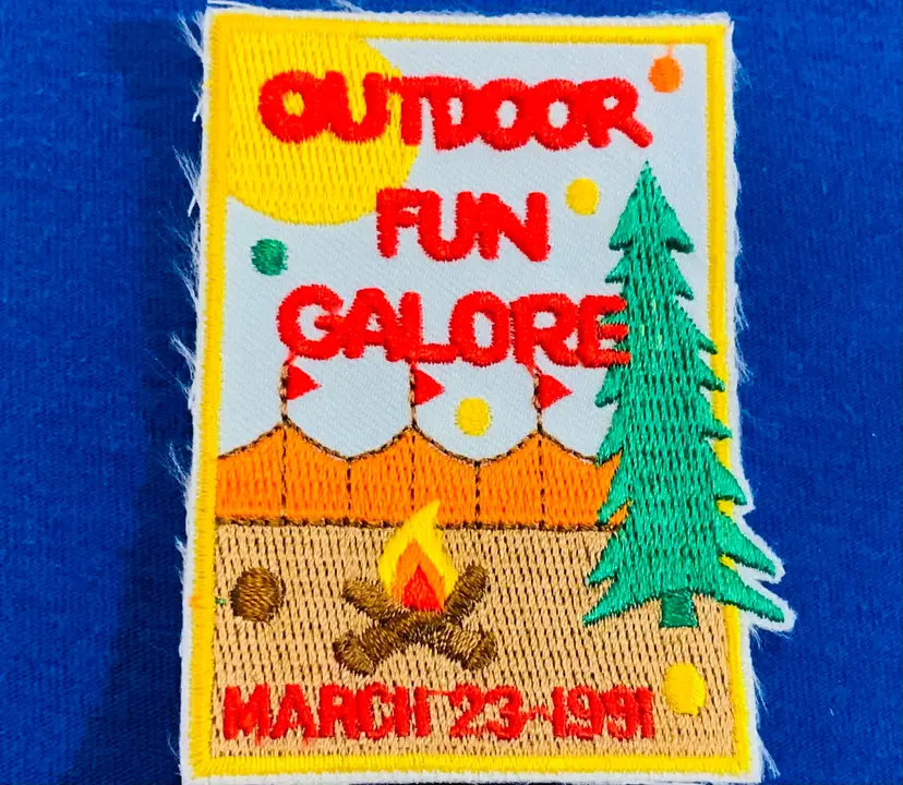 Vintage Scouting Fun Patch : Outdoor Fun Galore March 24 1991