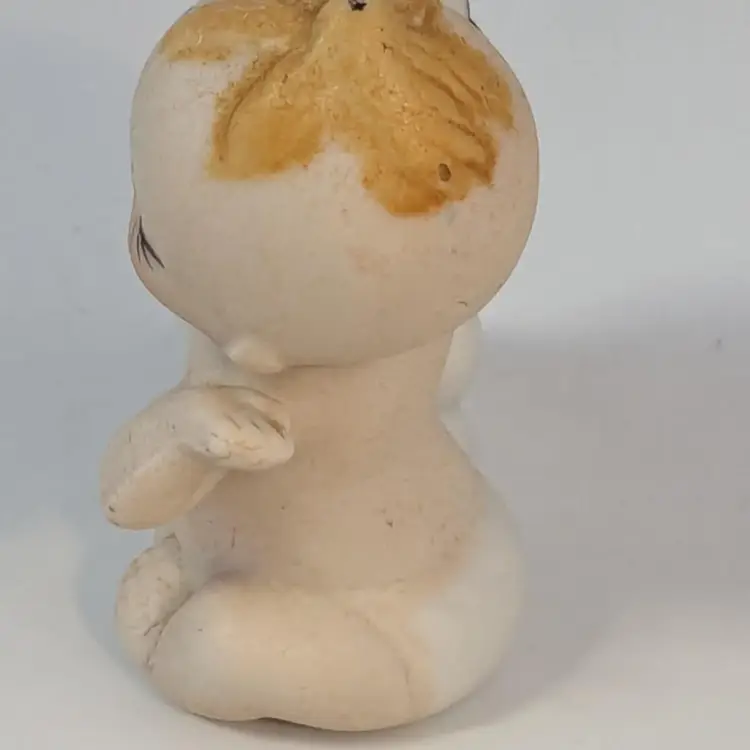 Vintage Enesco Baby and Dalmation Dog Figurine Bisque Hand Painted Porcelain