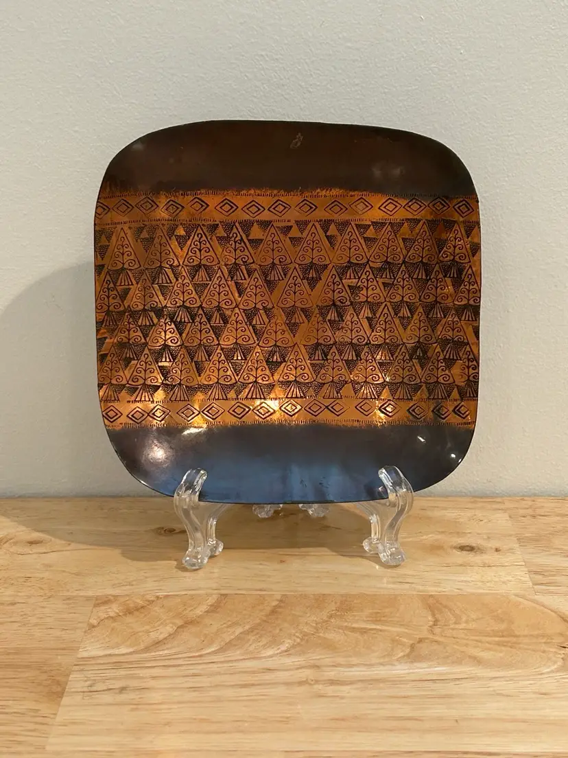 Vtg Messica Hammered Copper Art Jewish Wall Art Bohemian Art Wall Hanging