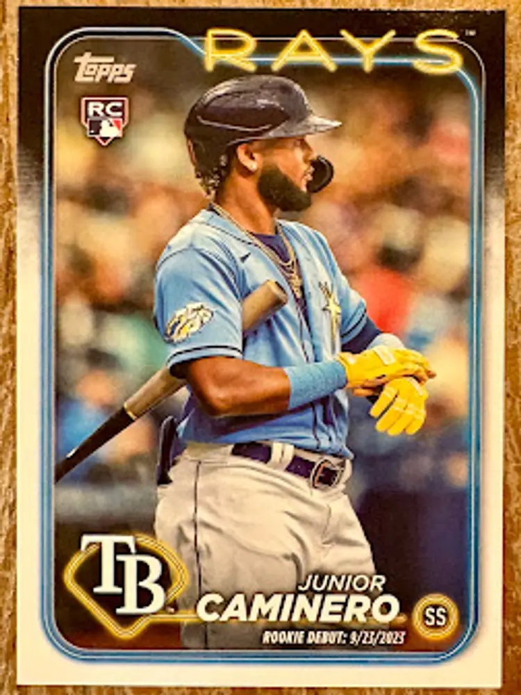 2024 Topps Update Series Junior Caminero Rookie Debut Rookie Card RC Tampa Bay Rays