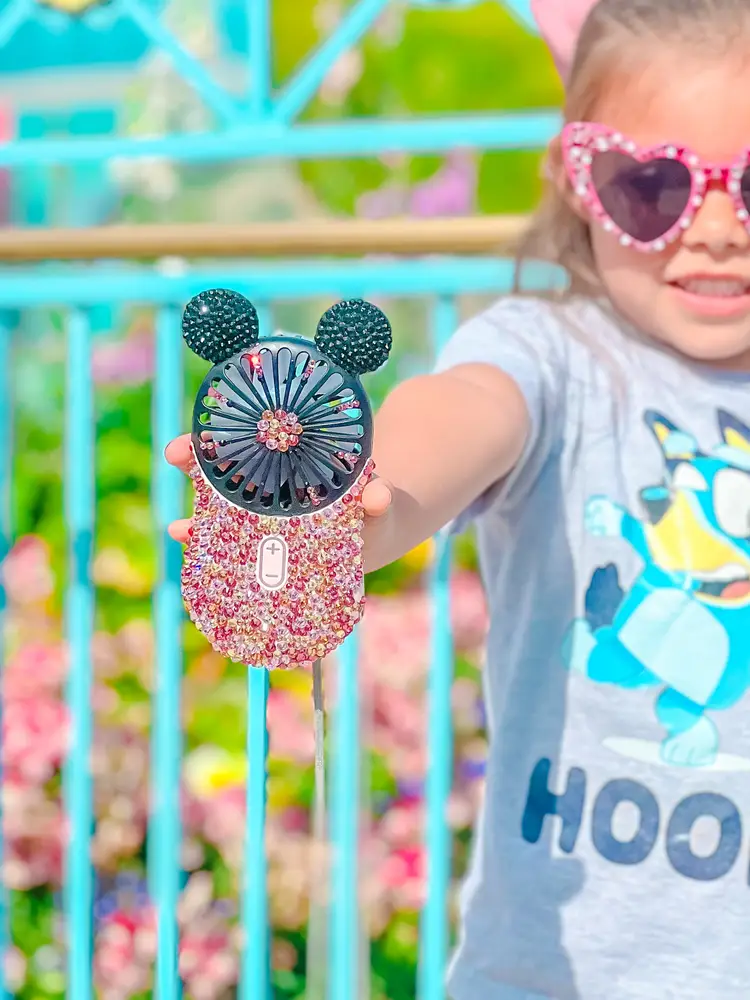 Blinged Mouse Fan (pink)