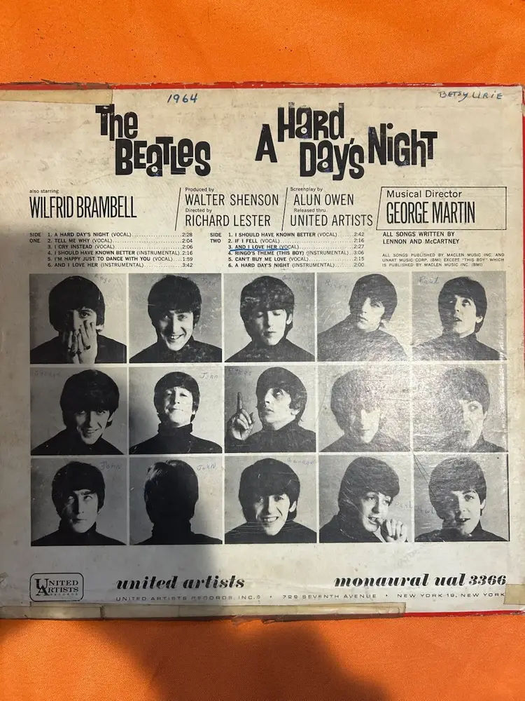 The Beatles Hard Day's Night Vinyl LP Vintage Vinyl Record