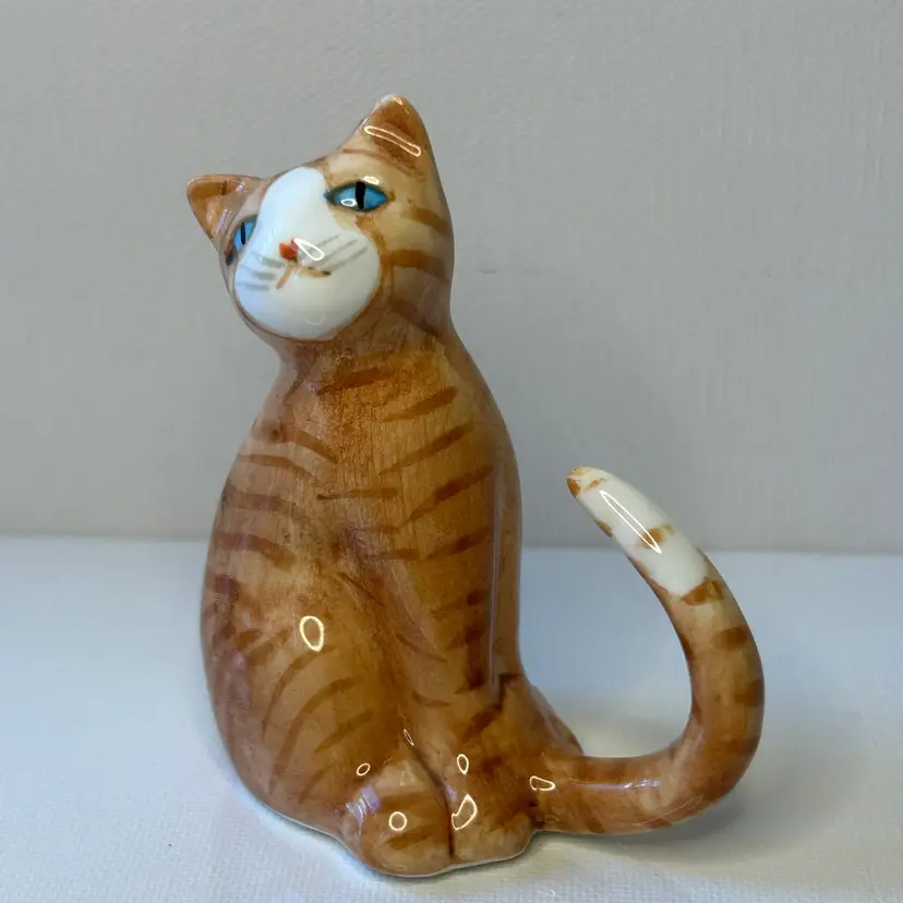 Ganz Orange Tabby Cat Figurine Fine Bone China Cat Figurines Philippines