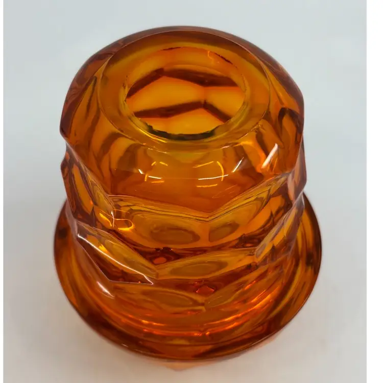 HTF Viking Glass Georgian Glimmer Persimmon Fairy Lamp 4.5” Glows