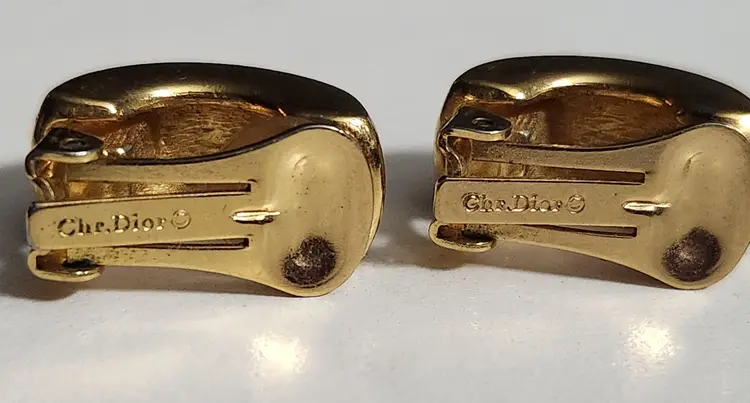 Christian Dior Vintage Half Hoop Earrings