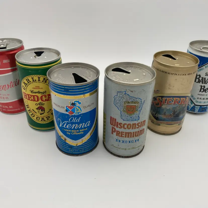 Collectible Beer Can Bundle - Vintage Mixed Brand Six Pack #8 - 1970's-1980's