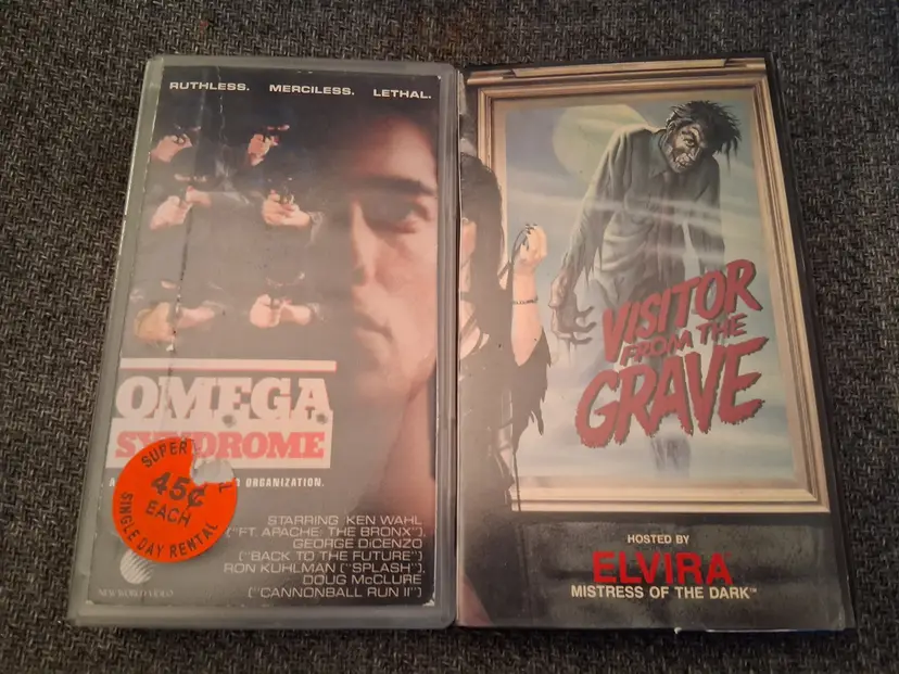 Omega Syndrome & Visitor from the Grave VHS Tapes