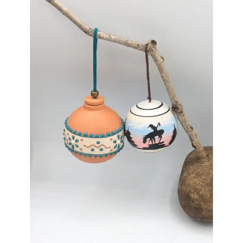 Two Artesian Native American Ornaments