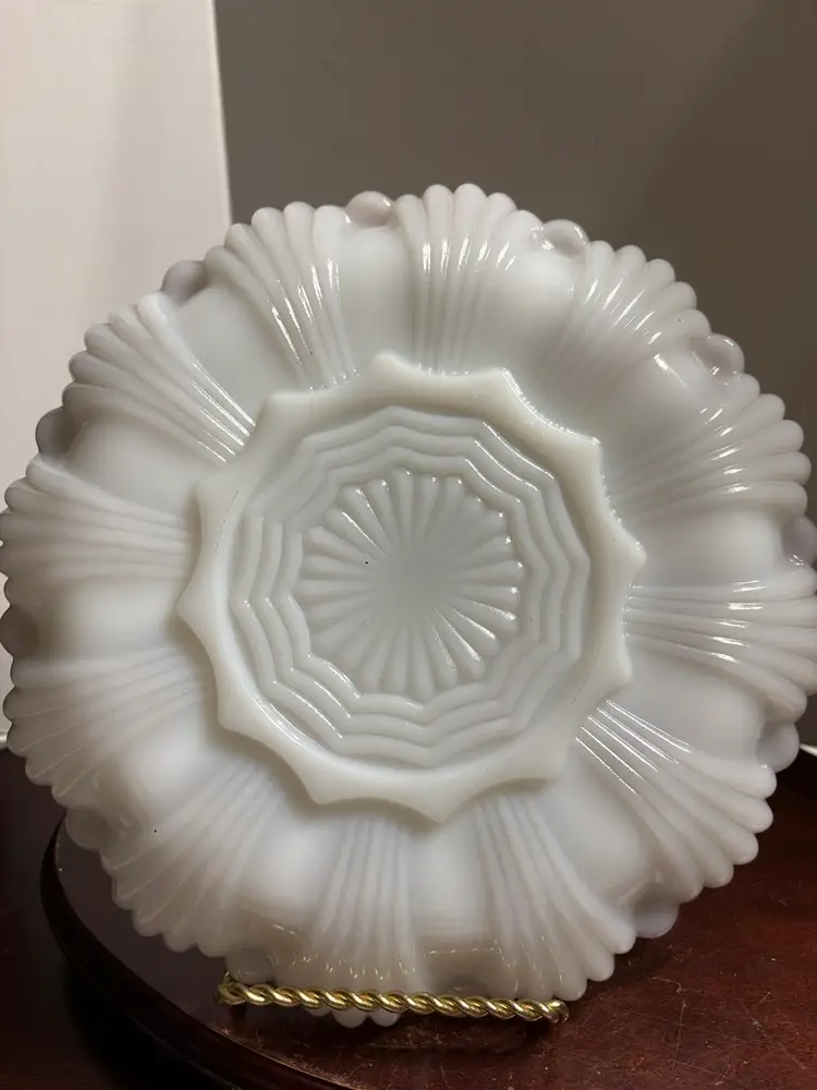 Anchor Hocking Fire King Deviled Egg Plate With Gold Trim