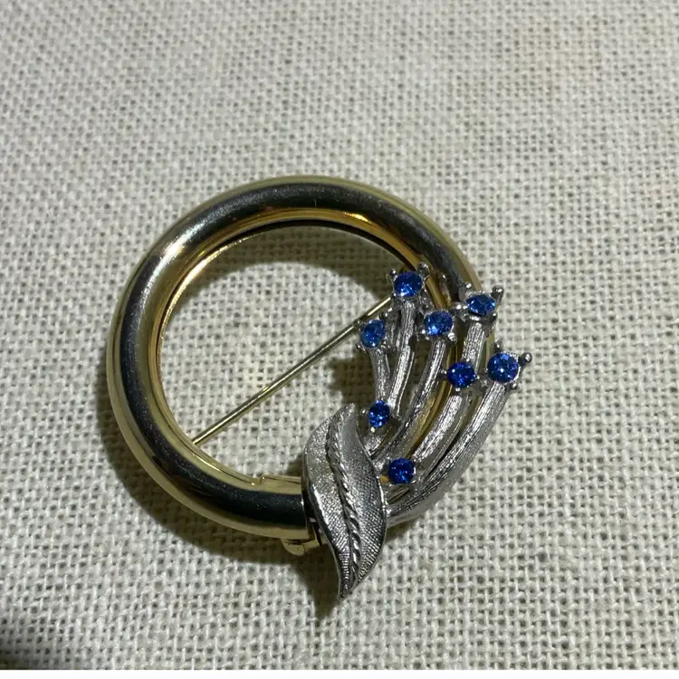 Day To Evening Brooch/pin Slides To Cover Rhinestones, Unusual Piece!