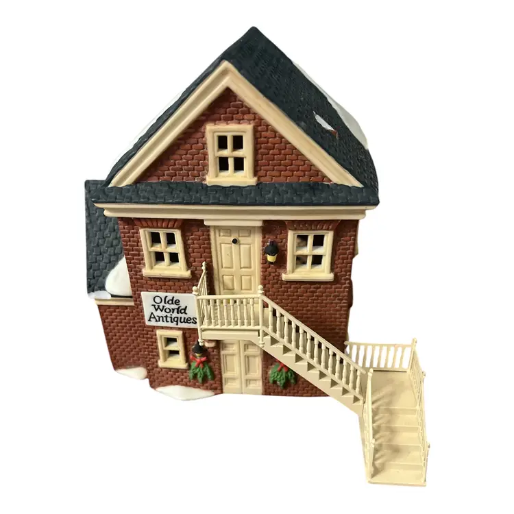 Dept 56 Disney Parks Village – Set of 2: Olde World Antiques II & Fire Department 105 As-Is