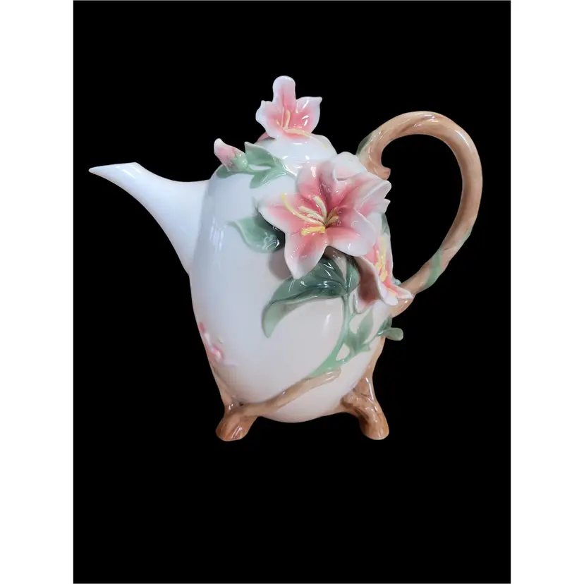 Kathy Ireland Azalea Retired Porcelain Tea Pot Signed, Numbered