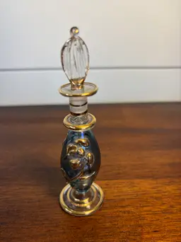 Vintage Glass Perfume Bottle with Stopper