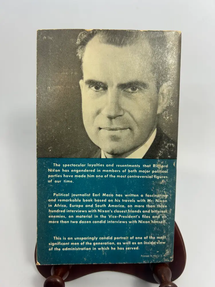 Vintage 'Richard Nixon a Political and Personal Portrait' By Earl Mazo Paperback 1960 Avon Books