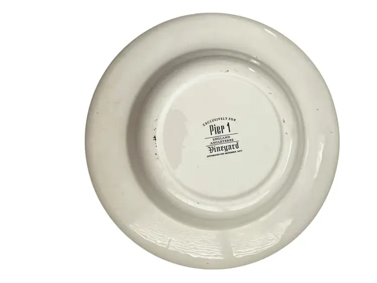 Pier 1 Vineyard Wide Rim Soup Pasta Bowl England Angleterre 10” Vineyard