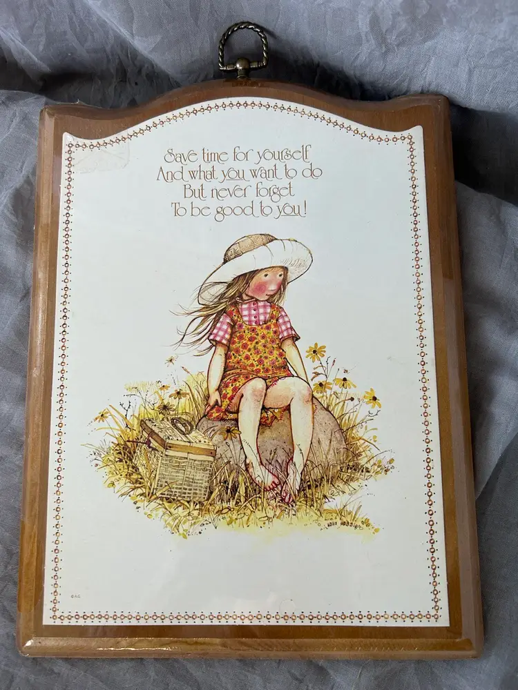 Wooden Decoupage Holly Hobbie “Plaque Be Good To You”