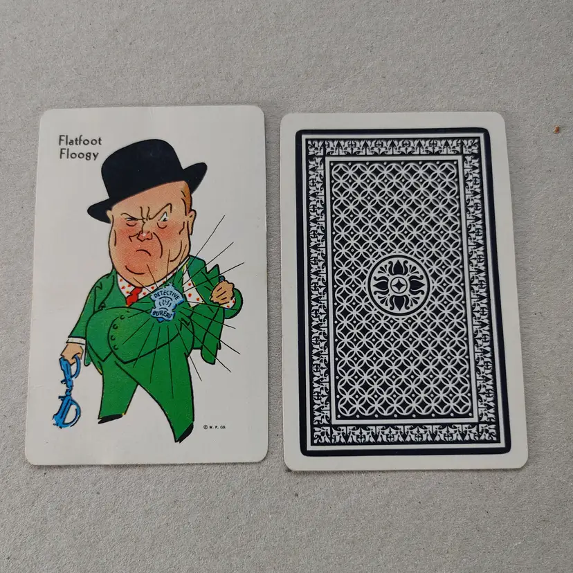 1 single swap card. Old Maid by Whitman. 1940-1950. Flatfoot Floogy