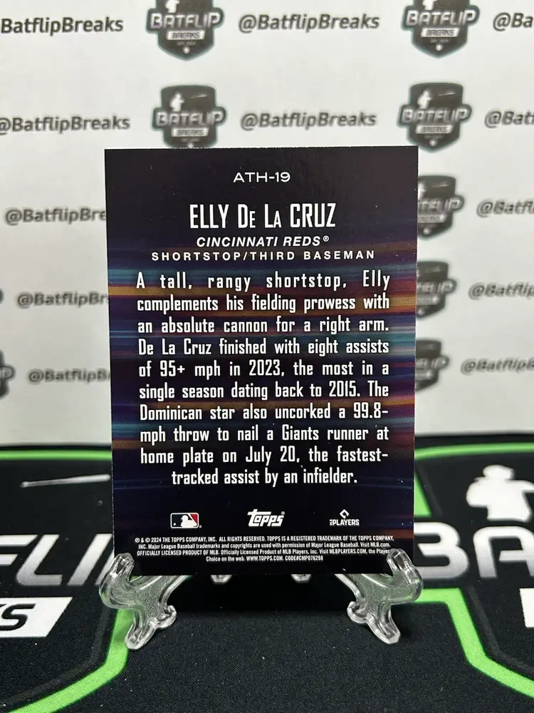 Elly De La Cruz 2024 Topps Series 2 Around The Horn Insert RC #ATH-19 Cincinnati Reds