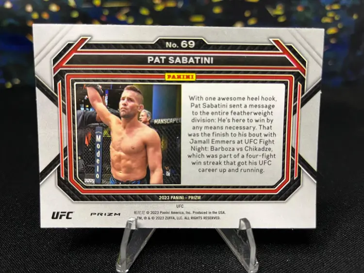 2023 UFC Pat Sabatini RC Prizm Cracked Ice