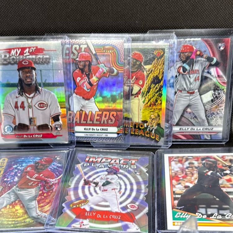 Elly De La Cruz 2024 Topps, Bowman RC Lot Card Shop /125 8 Card Lot Cincinnati Reds