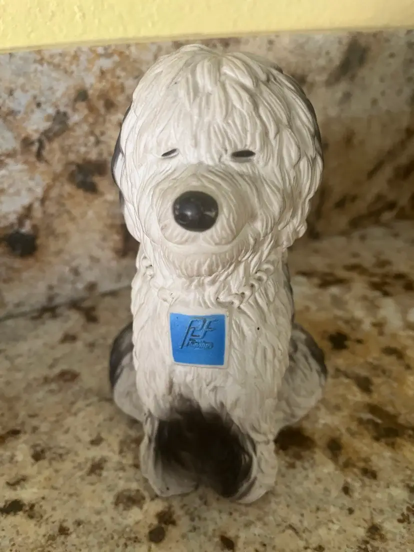Vintage Pacific First Federal Sheepdog Savings Coin Bank PFF Niagara Plastics