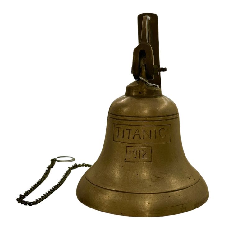 Decorative Titanic 1912 Wall Mounted Brass With Wire Chain Metal Bell
