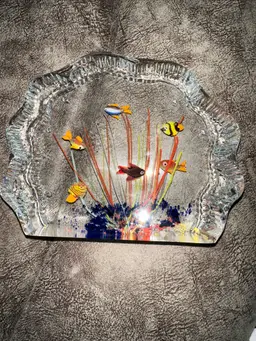 Murano Blown Glass Fish Aquarium Paper weight decoration