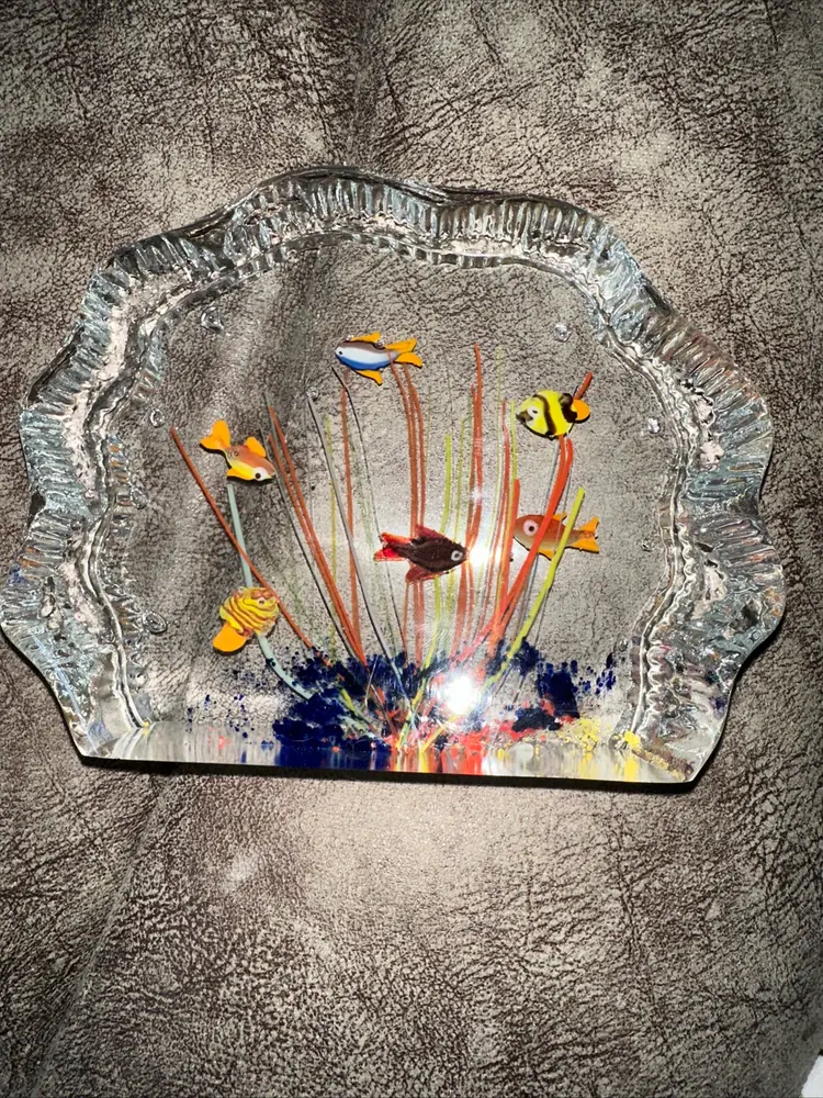 Murano Blown Glass Fish Aquarium Paper weight decoration