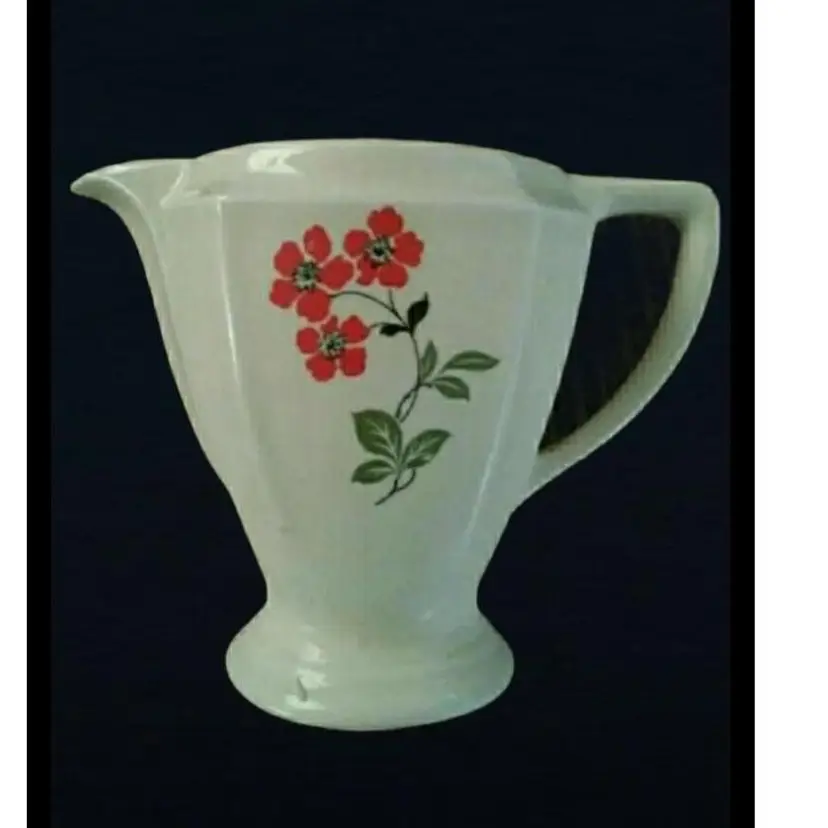 Vintage Sampson CA Poppies Mini Pitcher MCM 1950s