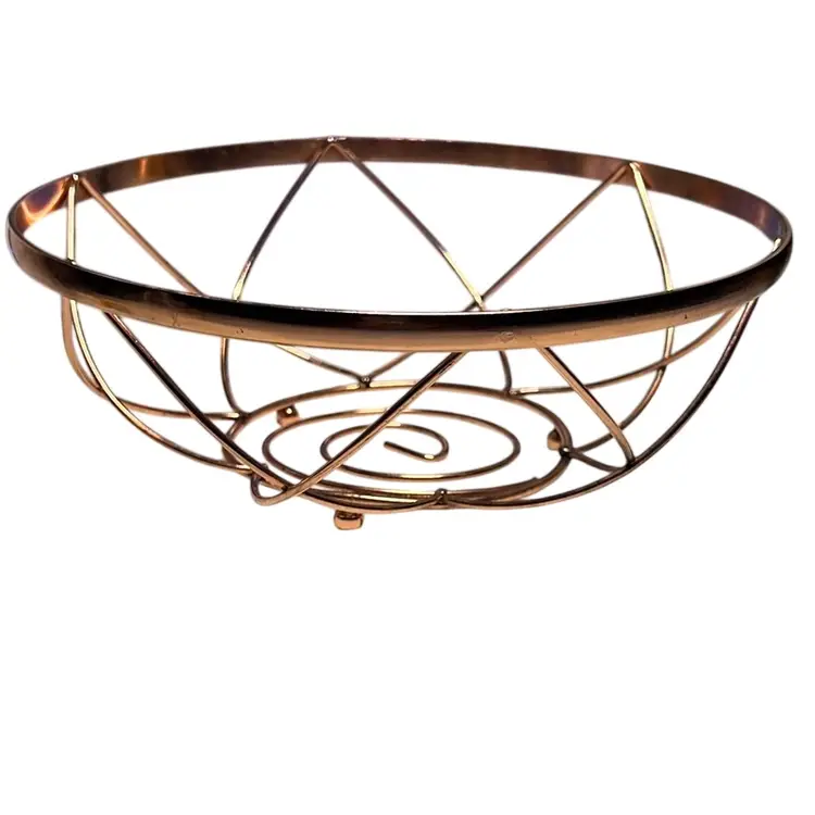 Rose Gold Copper Wire Fruit Bowl