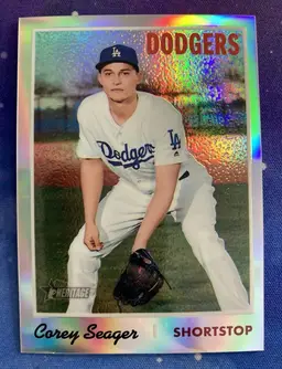 2019 Corey Seager Topps Heritage Chrome Refractor /570 #THC-341 Dodgers Rangers