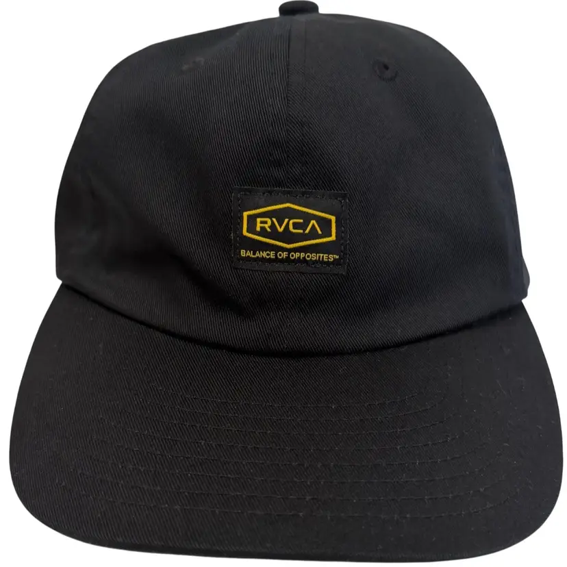 RVCA Brand Black Out Unisex Dayshift Patch Logo Embroidered Snapback Hat