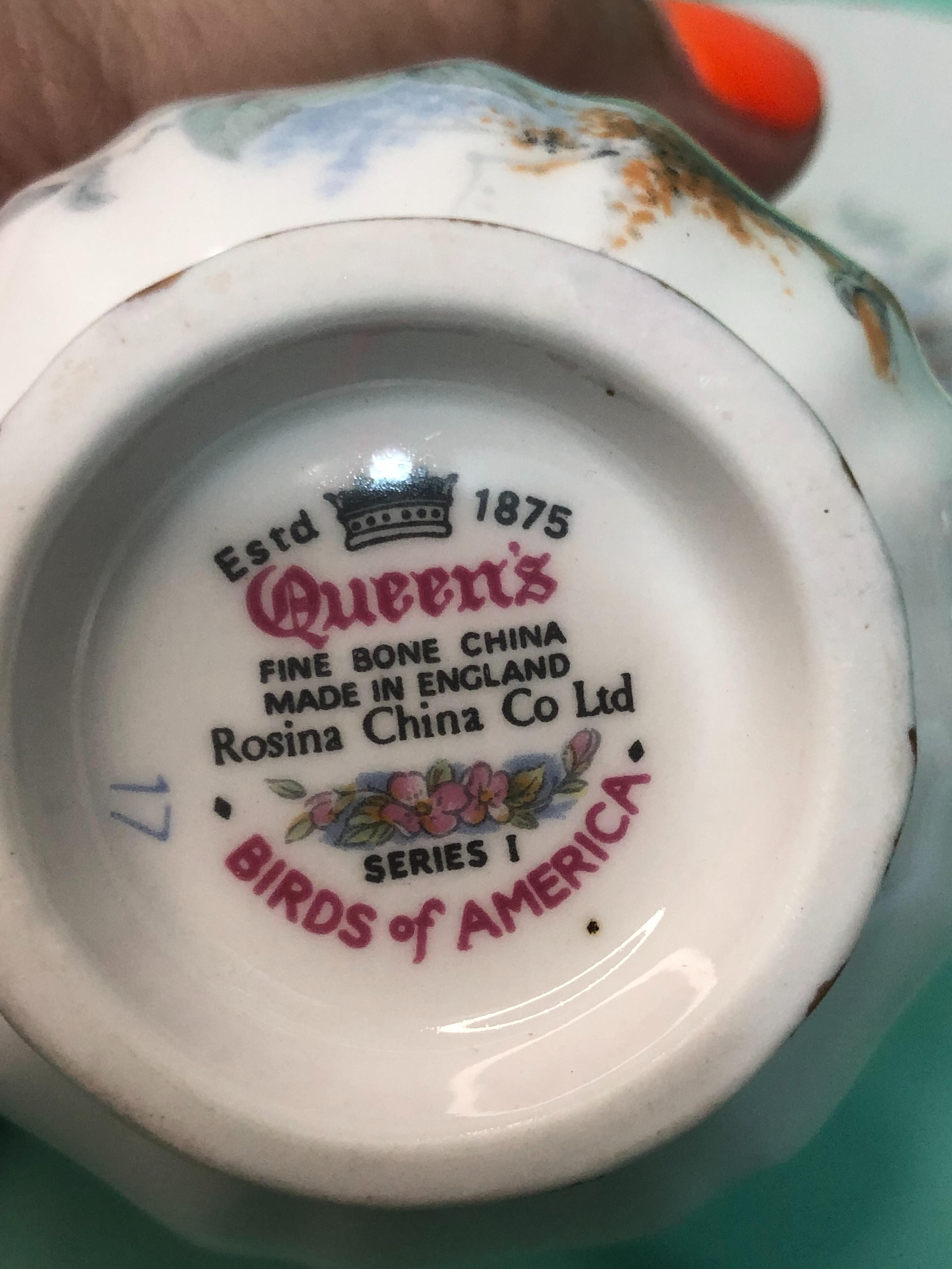 Niknax · Queen's Fine Bone China Cup & Saucer Series 1 Birds of