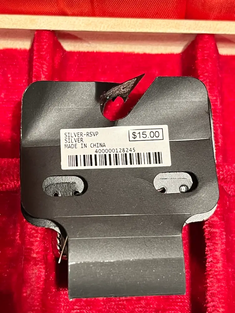 Charming Charlie RSVP silver-tone drop earrings with clear faceted cushion-cut stones and a rope-twist border