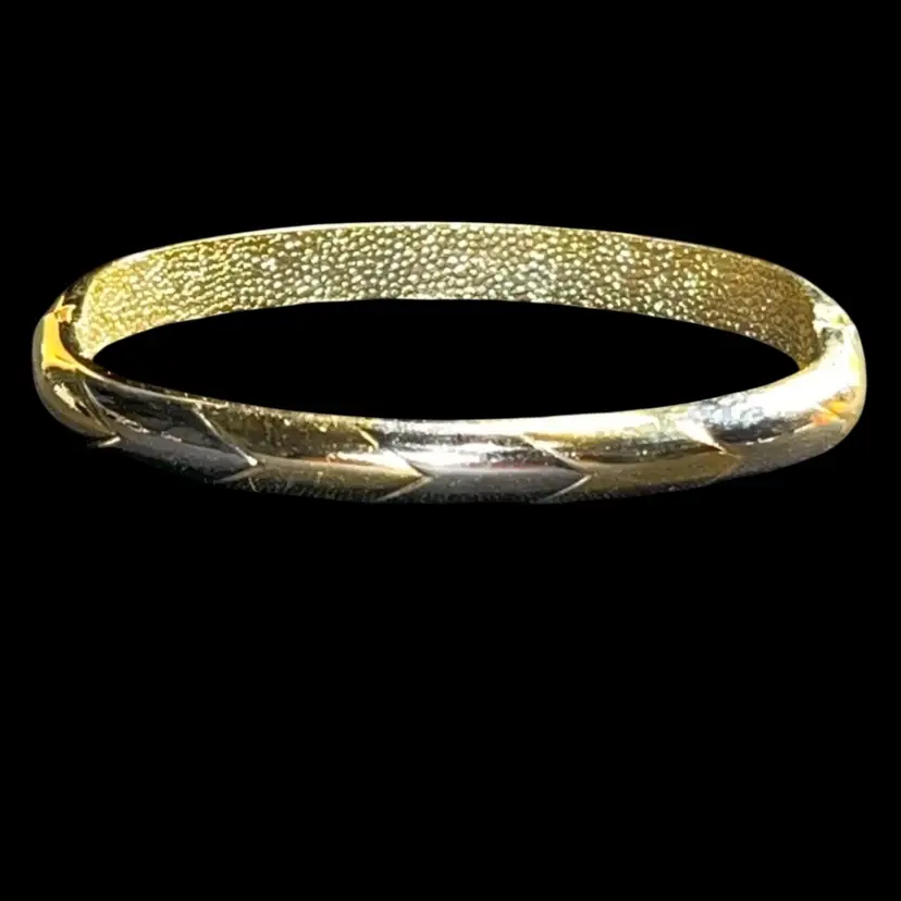 Two toned clamper bangle bracelet